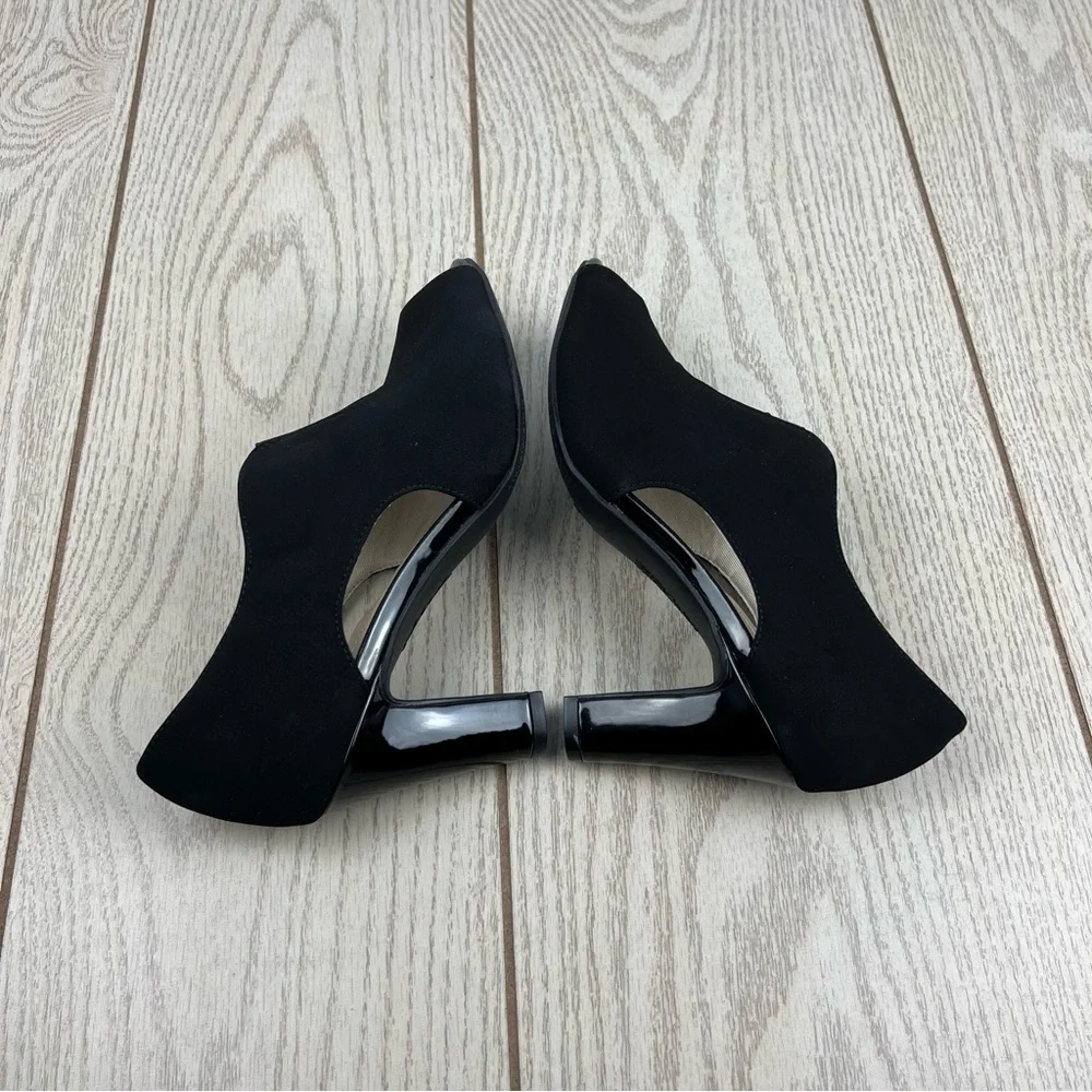 LifeStride Women's Carla Cut Out Peep Toe Bootie 7W Black